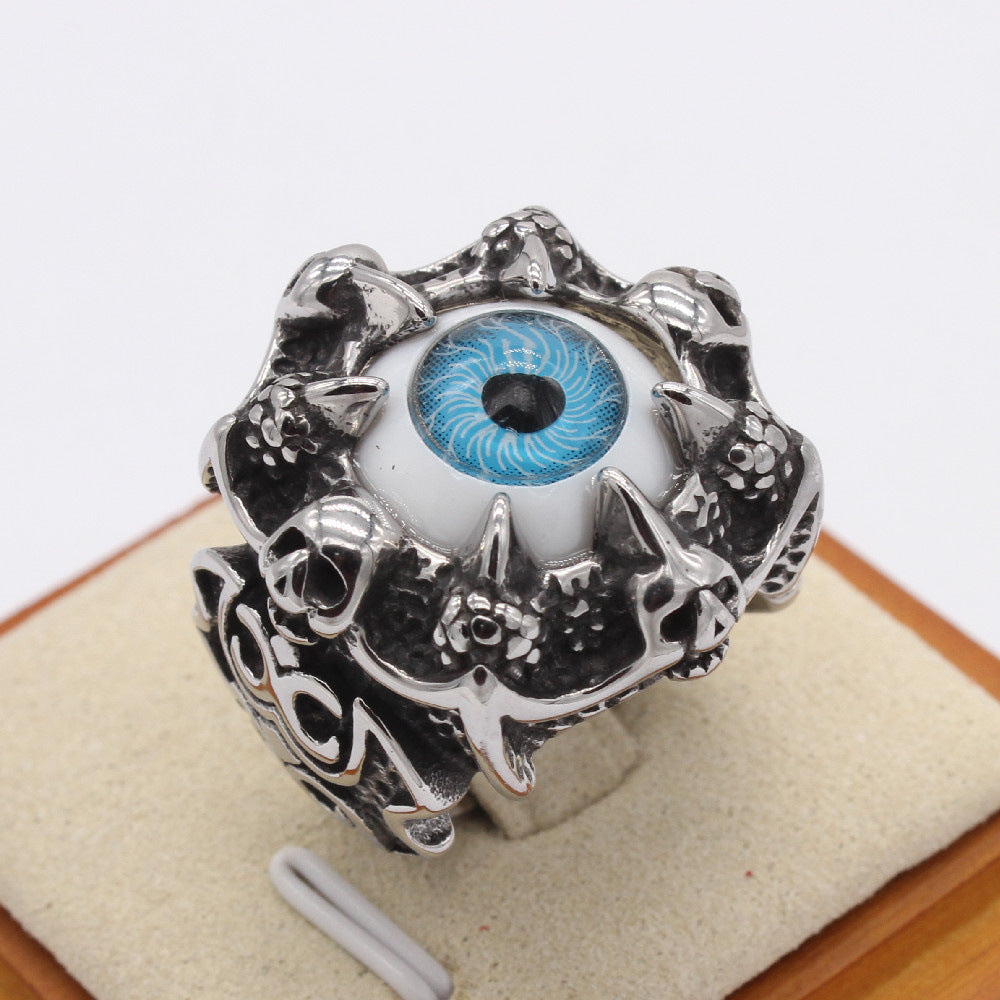 Devil's Eye Skull Titanium Steel Ring