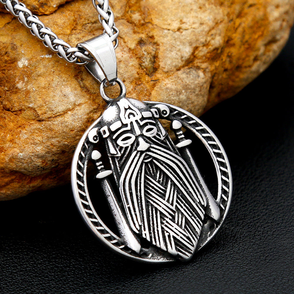 Punk Viking Dagger Stainless Steel Men's Pendant Necklace