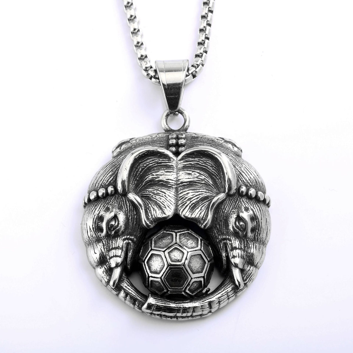 Punk Mask Stainless Steel Pendant Necklace
