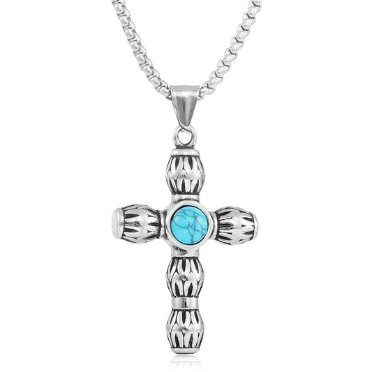 European And American Stainless Steel Cross Eye Pendant