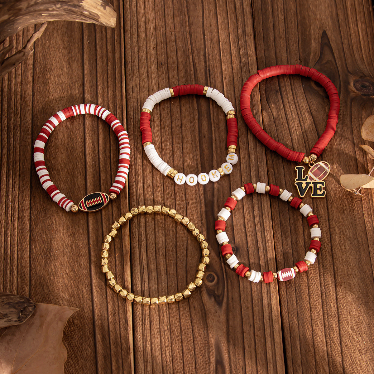 Planderful Vienna Verve Bracelet Set – Stylish Football Pendant Design