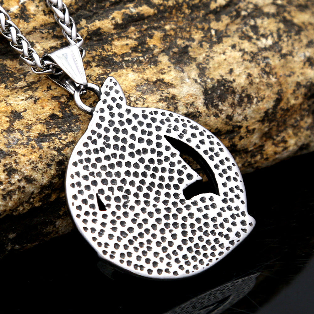 Vintage Fighter Stainless Steel Men's Pendant Necklace