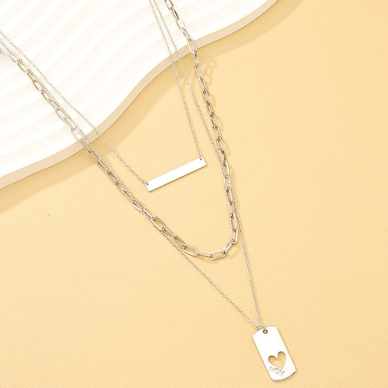 Chic Metal Chain Layered Necklace Set with Collars - Vienna Verve Collection