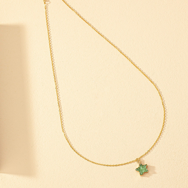 Green Star Pendant Necklace - Vienna Verve Collection