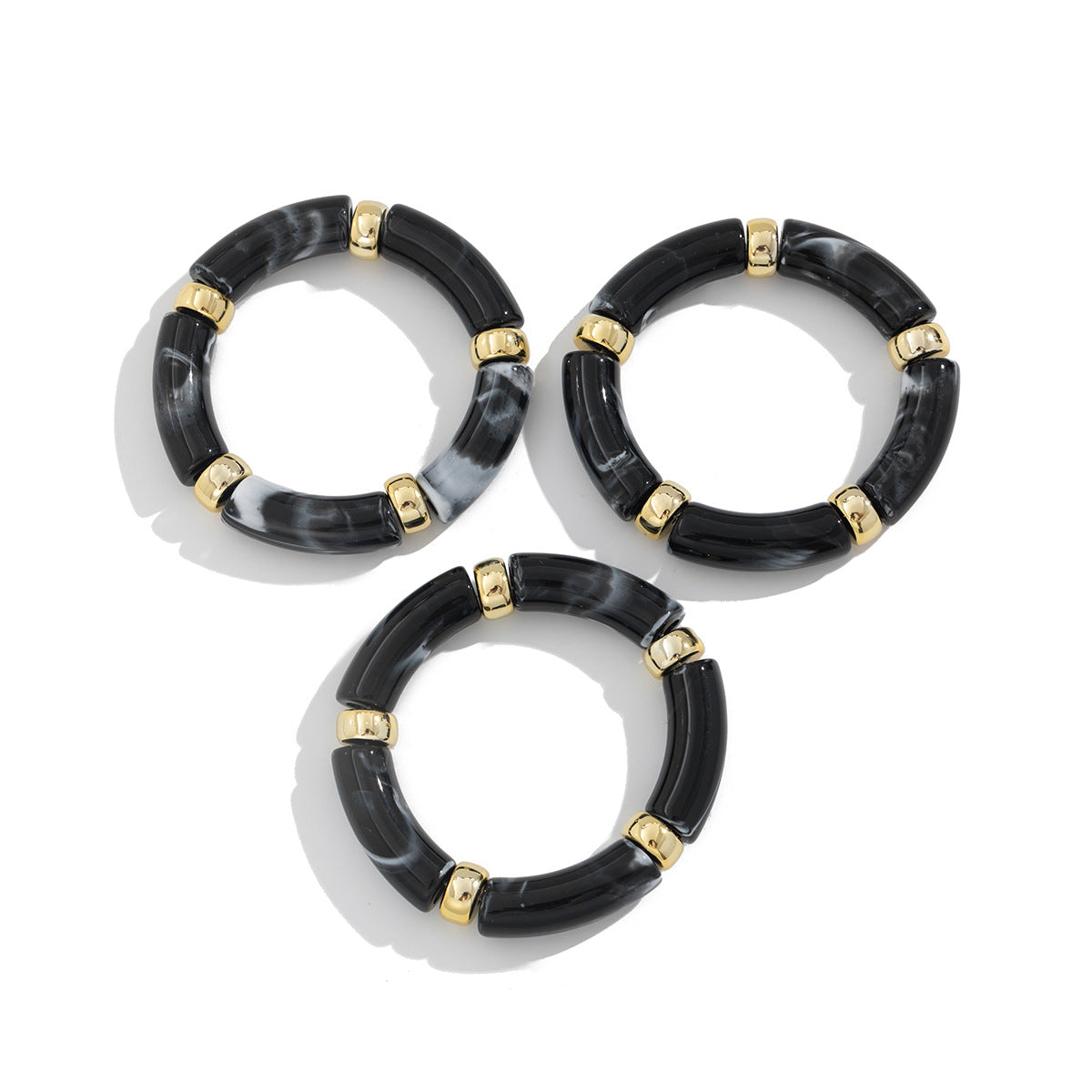 Planderful Vienna Verve Retro Beaded Elbow Bracelet Set For Women Geometric Statement Jewelry
