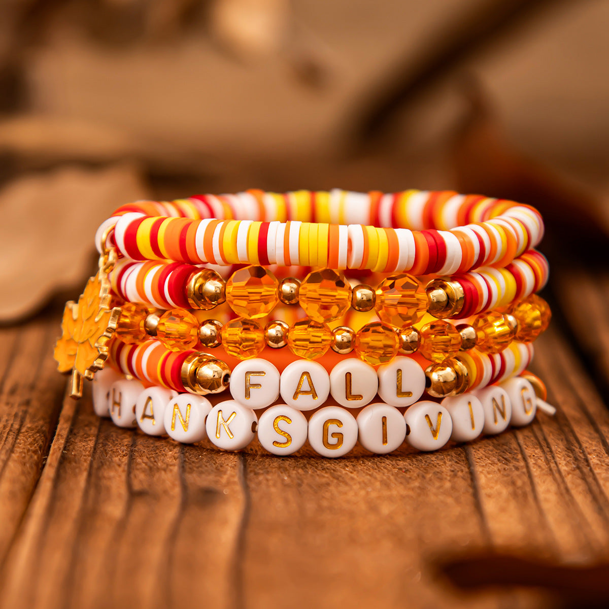 Planderful Thanksgiving Turkey Pendant Bracelet Personalized Letter Pumpkin Gift For Women