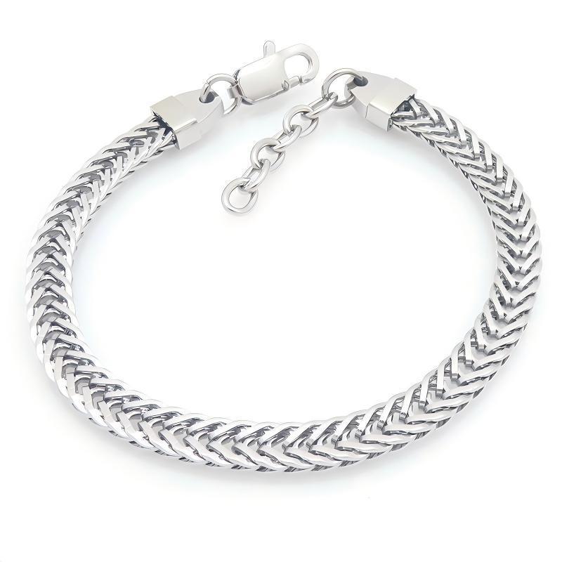 Encryption Keel Chain Adjustable Fox Tail Wheat Ear Woven Stainless Steel Unisex Bracelet