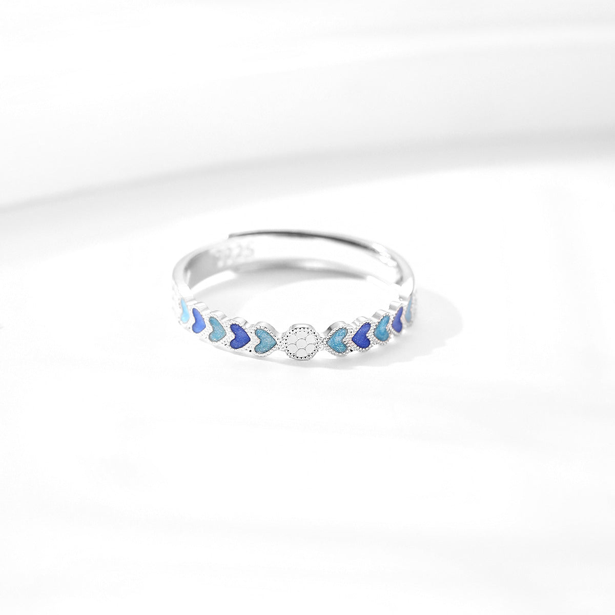 Heart Moon S925 Sterling Silver Women's Ring