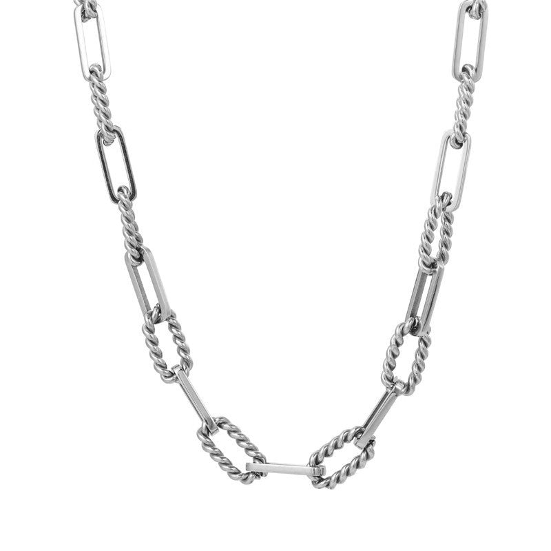 Planderful Jewelry Stainless Steel Necklace For Men And Women Unisex Modern Luxe Chain