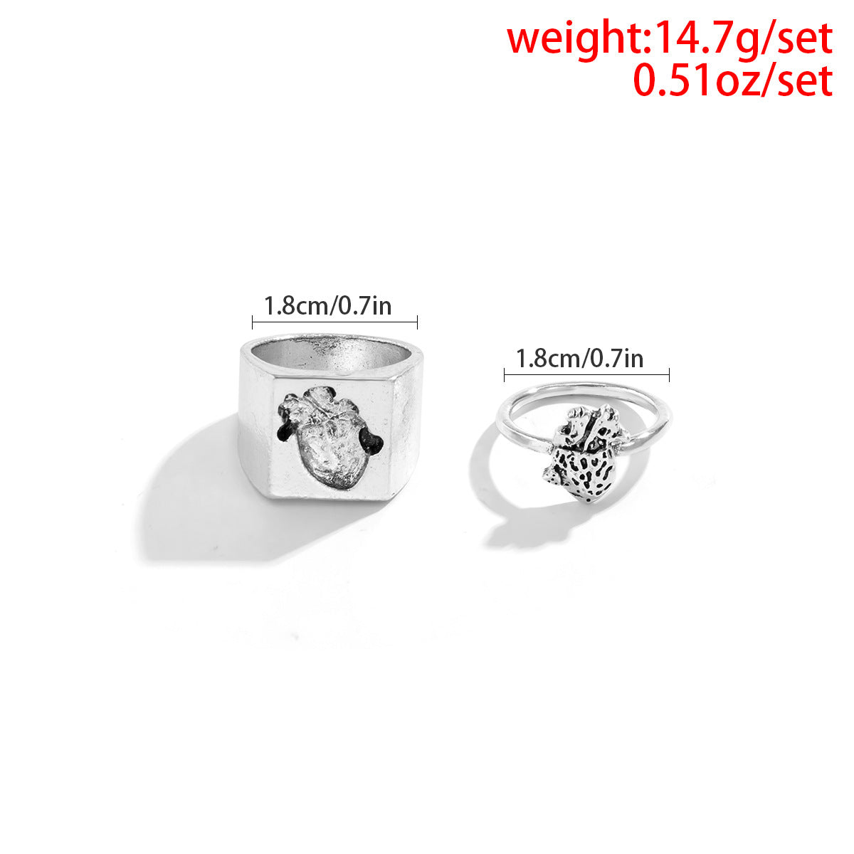 Retro Radish Ring Set and Punk Bracelet Kit for Stylish Women