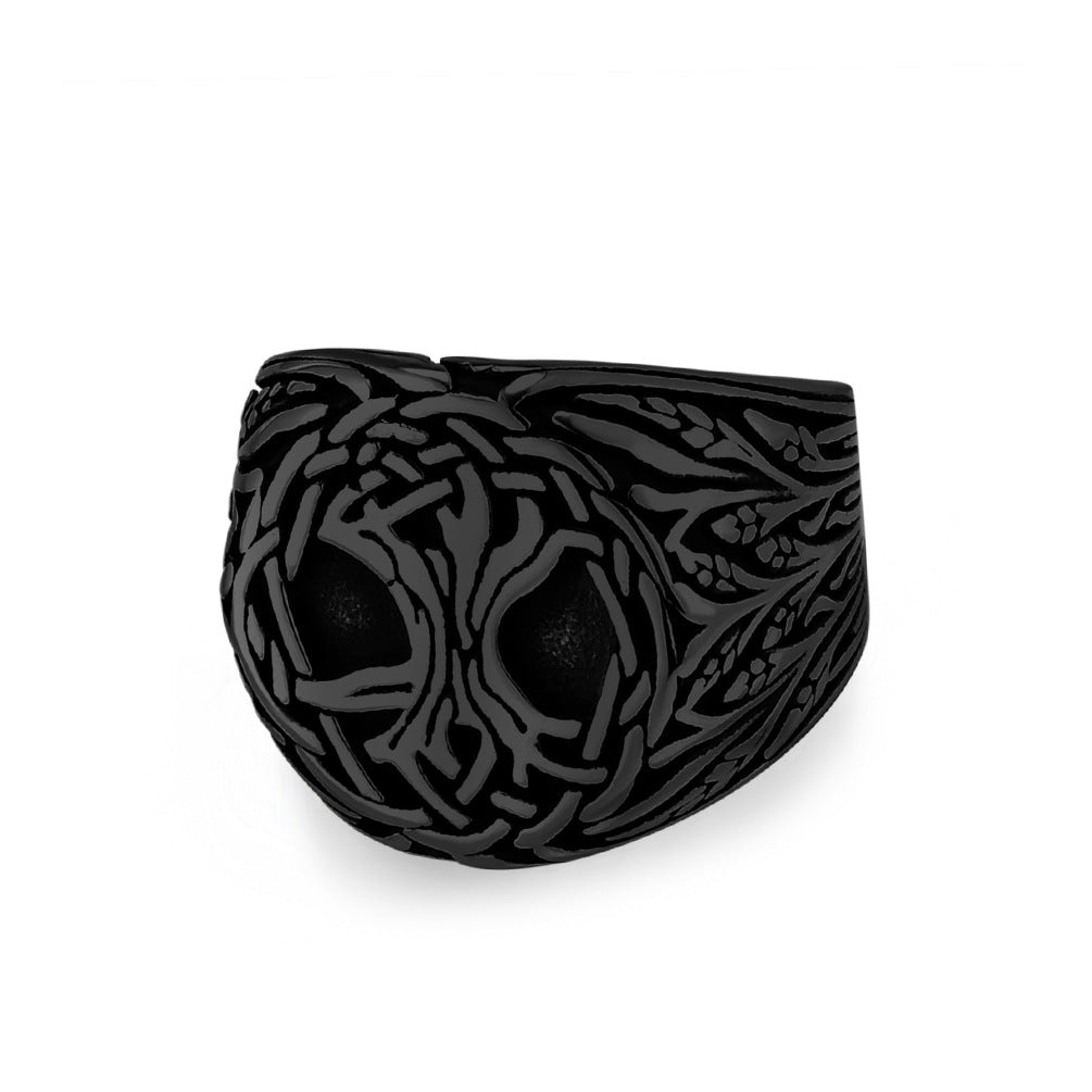 Nordic Viking Tree Of Life Stainless Steel Ring Stainless Steel Men's