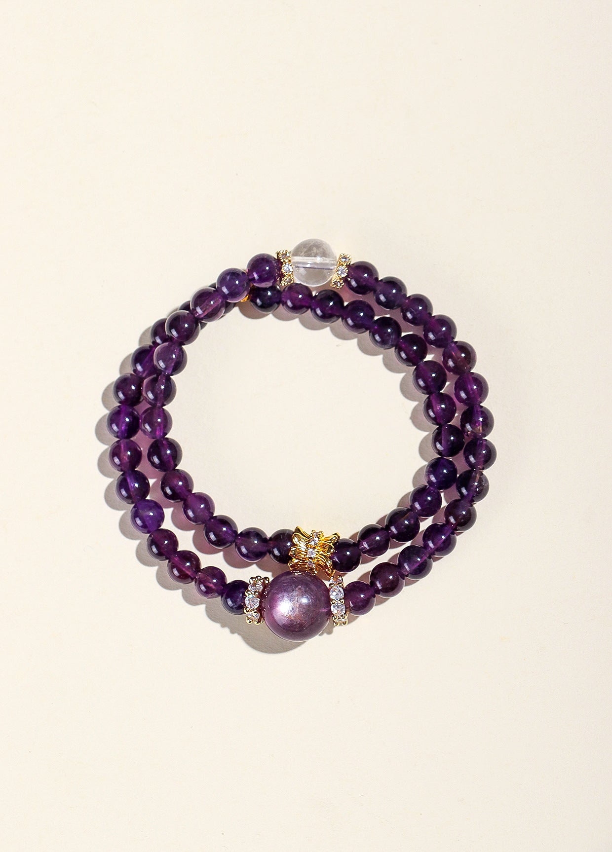 Planderful Fortune's Favor Amethyst Bracelet – Elegant National Style Design
