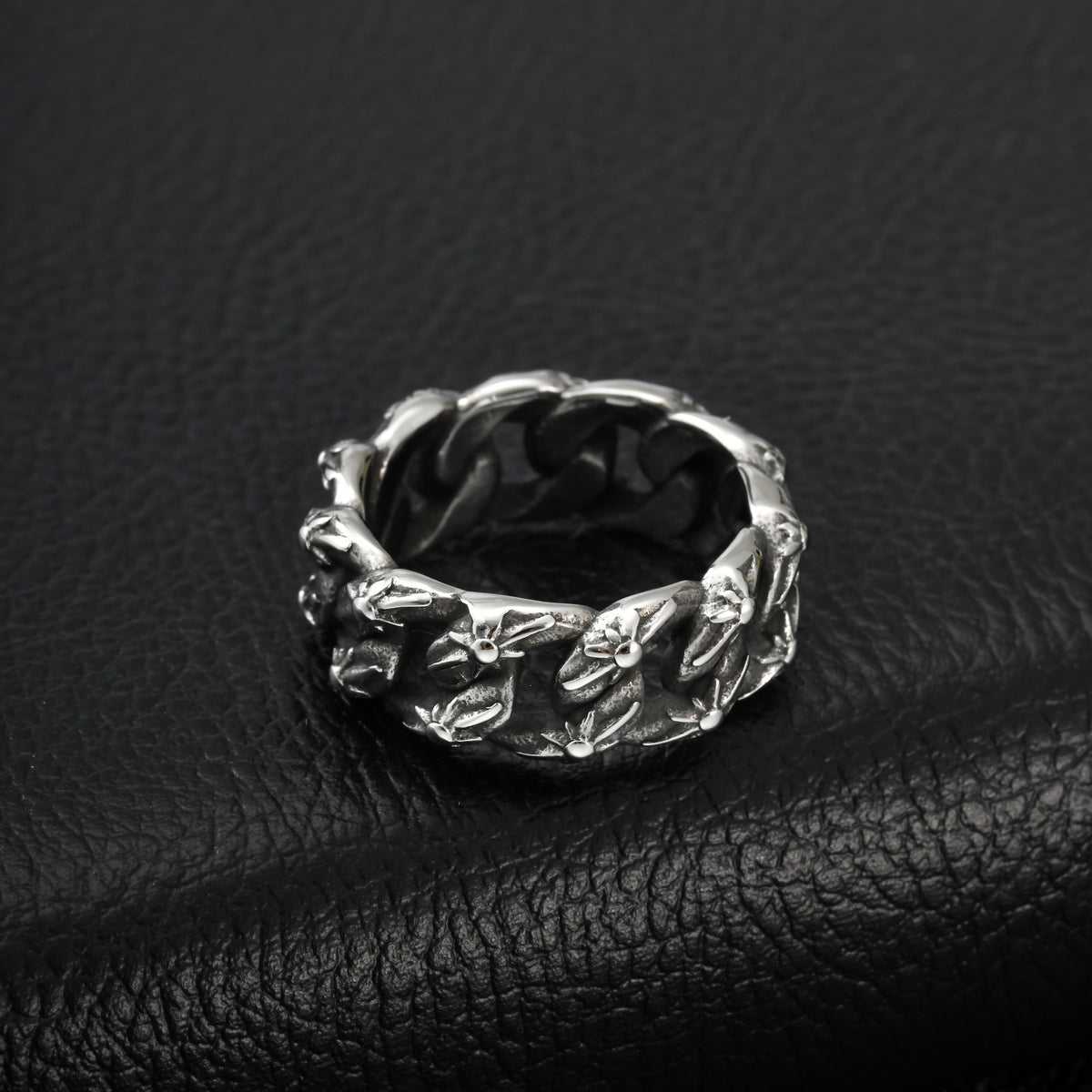 Men's Stainless Steel Woven Stacked Wearing Couple Gifts Daily Style Cold Wind Cool Ring