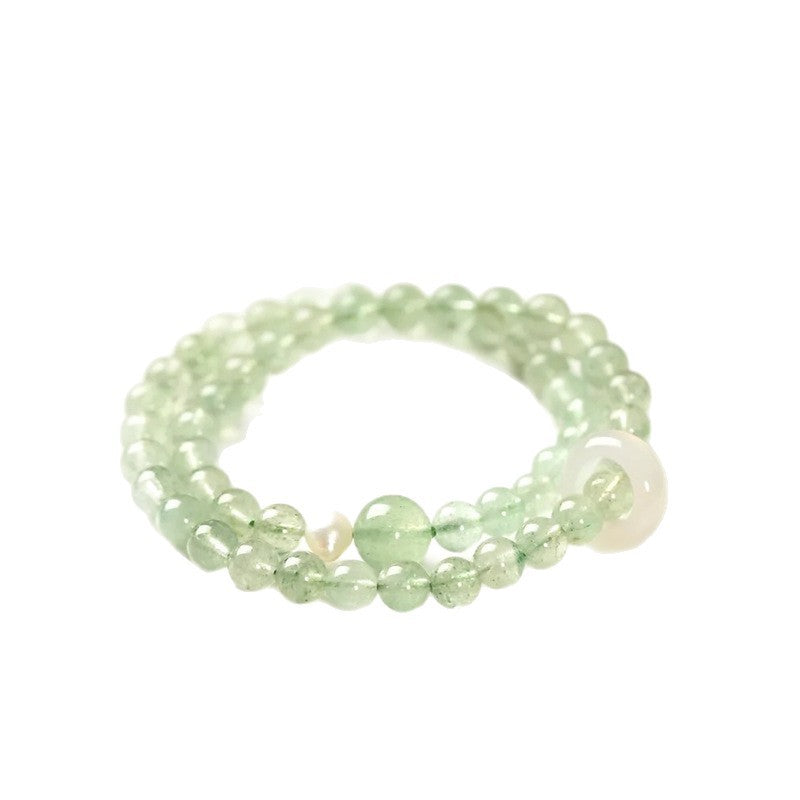 Strawberry Quartz Agate Crystal Bracelet