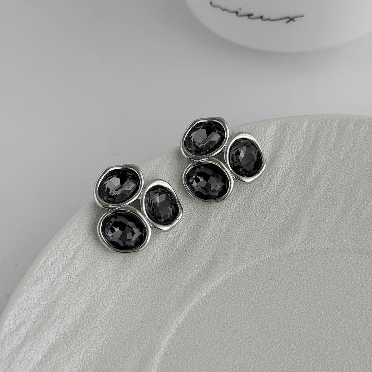 Planderful Vienna Verve Geometric Acrylic Stud Earrings Irregular Splicing Statement For Modern Women