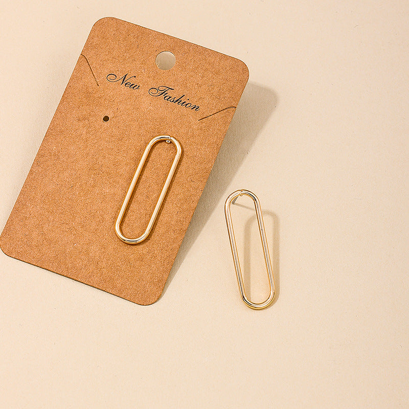 Chic Vienna Verve Metal Earrings with Hollow Geometric Design