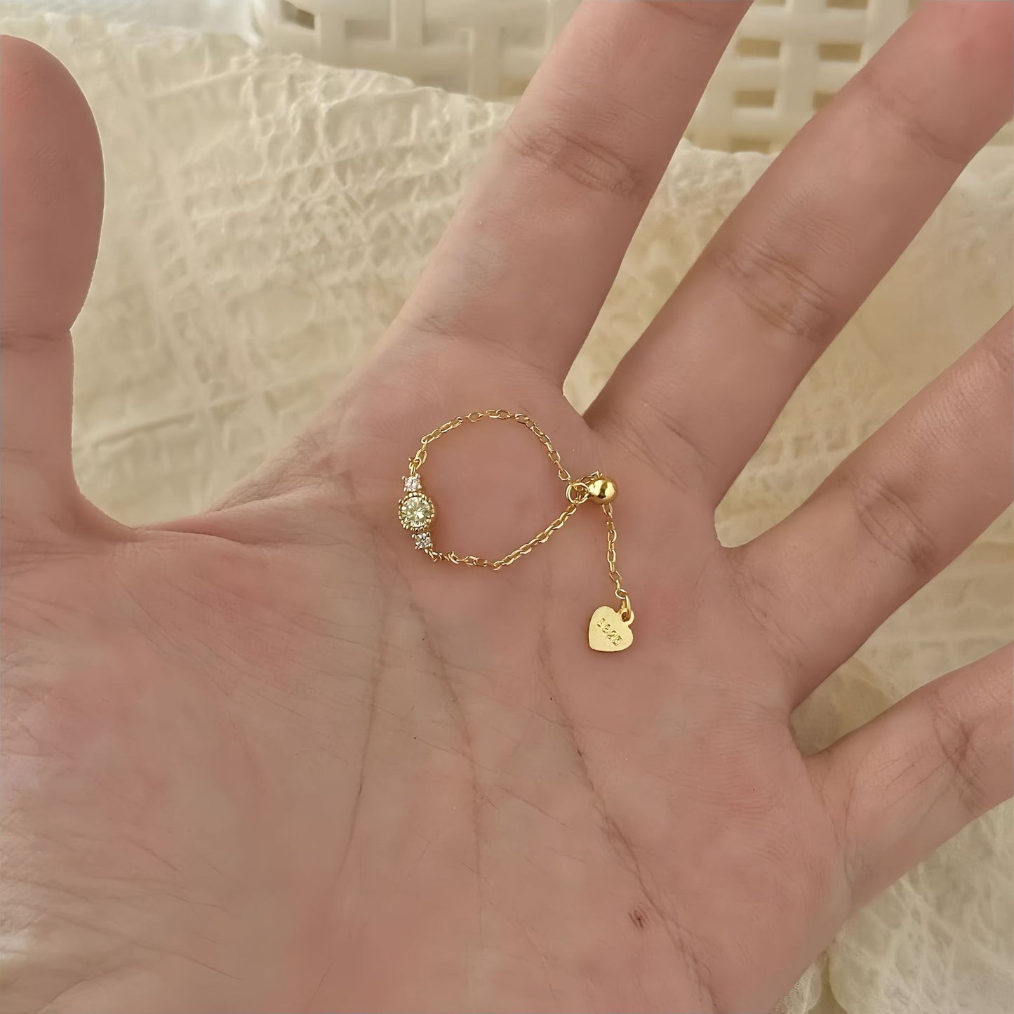 New 925 Sterling Silver Chain Pull Ring Women's Luxury Design