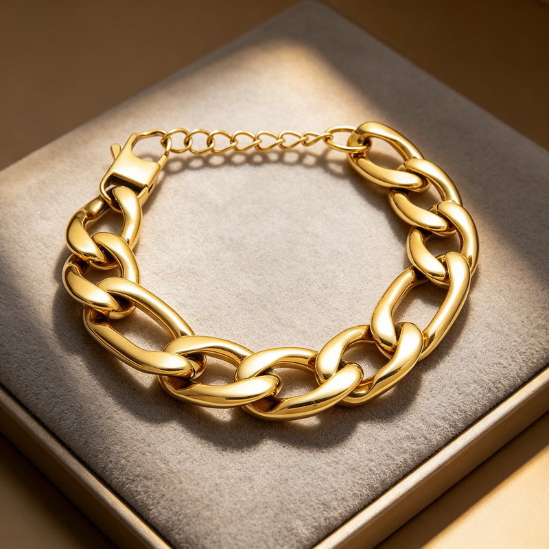 Figaro Titanium Steel Bracelet – Daily Unisex Neutral Wind Element Chain Nk Chain Bracelet