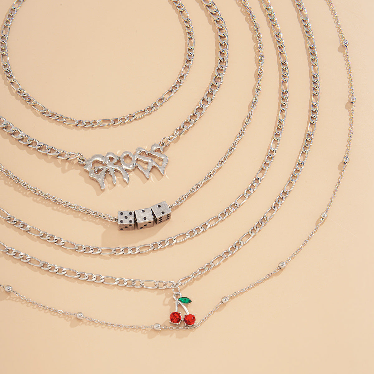 Planderful Vienna Verve Letter Dice Necklace For Women With Colorful Fruit Zircon Set Elegant Statement