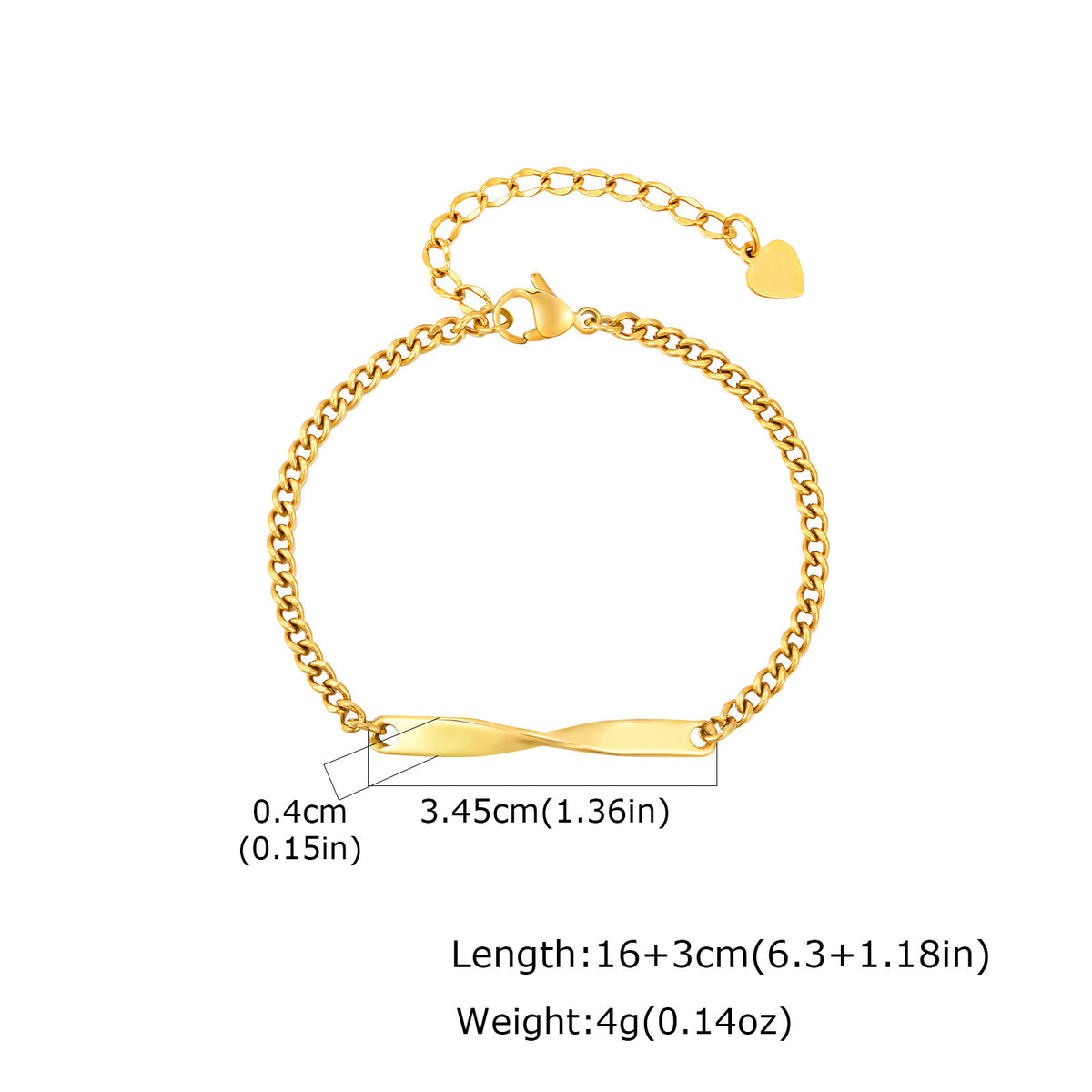 M Bius Couple Significant Stainless Steel Bracelet Unisex