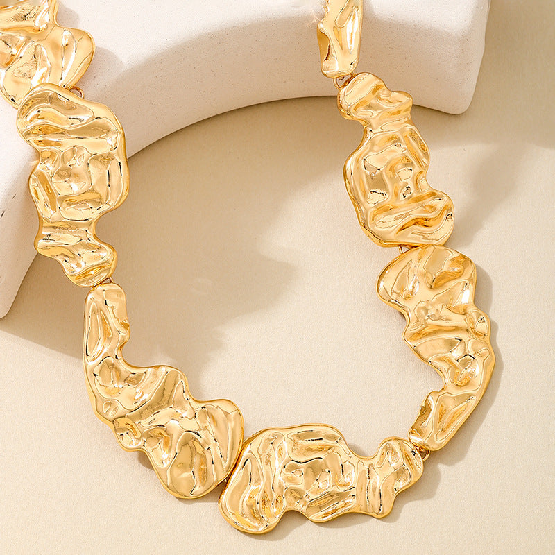 Planderful Vienna Verve Necklace – Exaggerated Irregular Heavy Metal Design