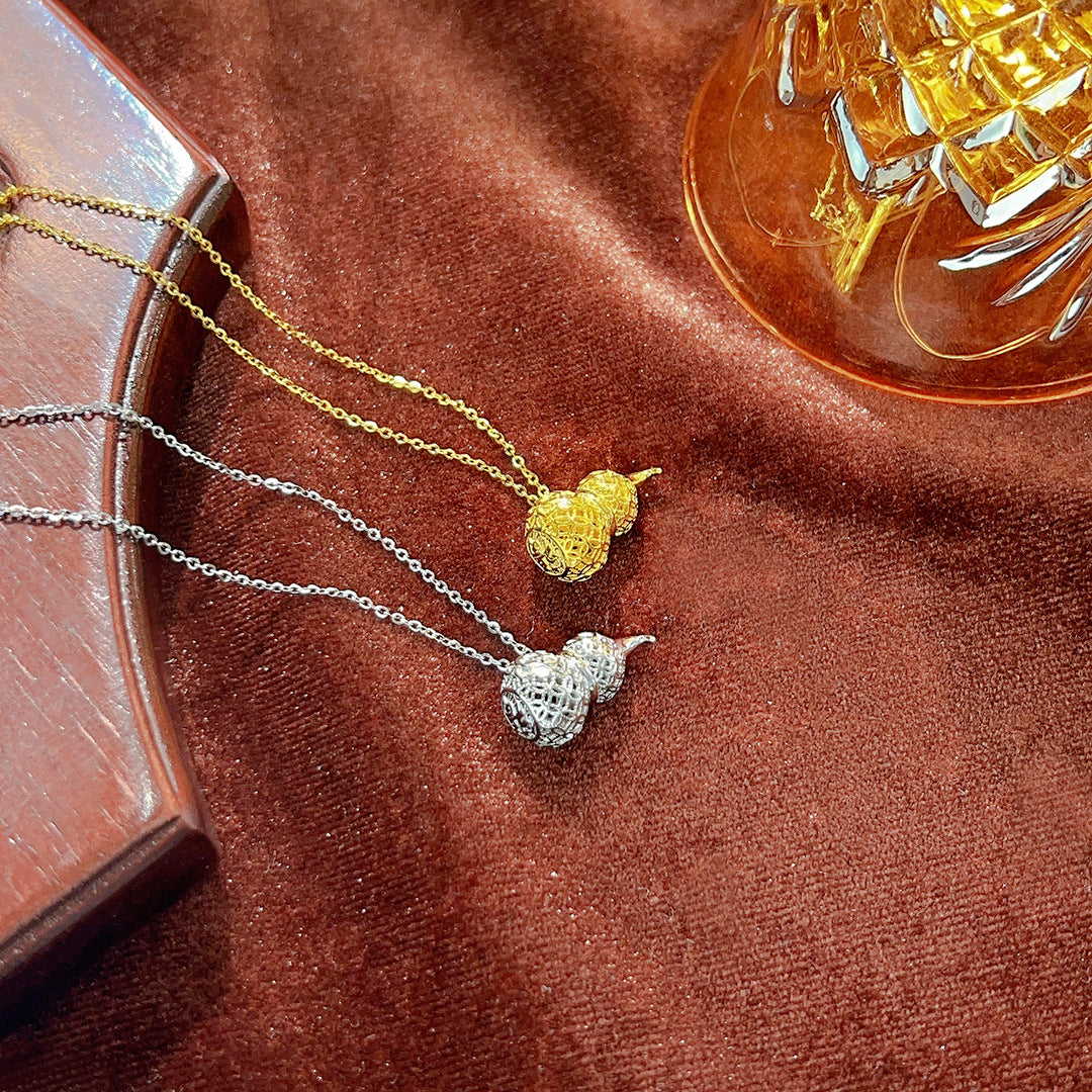 New Fashion S925 Sterling Silver Gourd Fulu Necklace Trendy