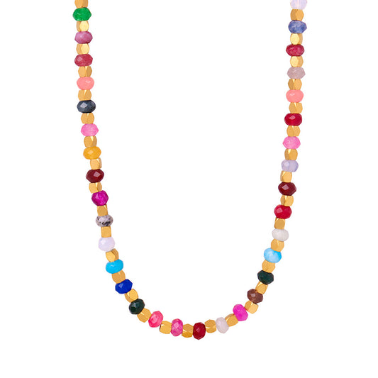 Opulent Tourmaline Beaded Necklace with a Touch of Luxury for Women