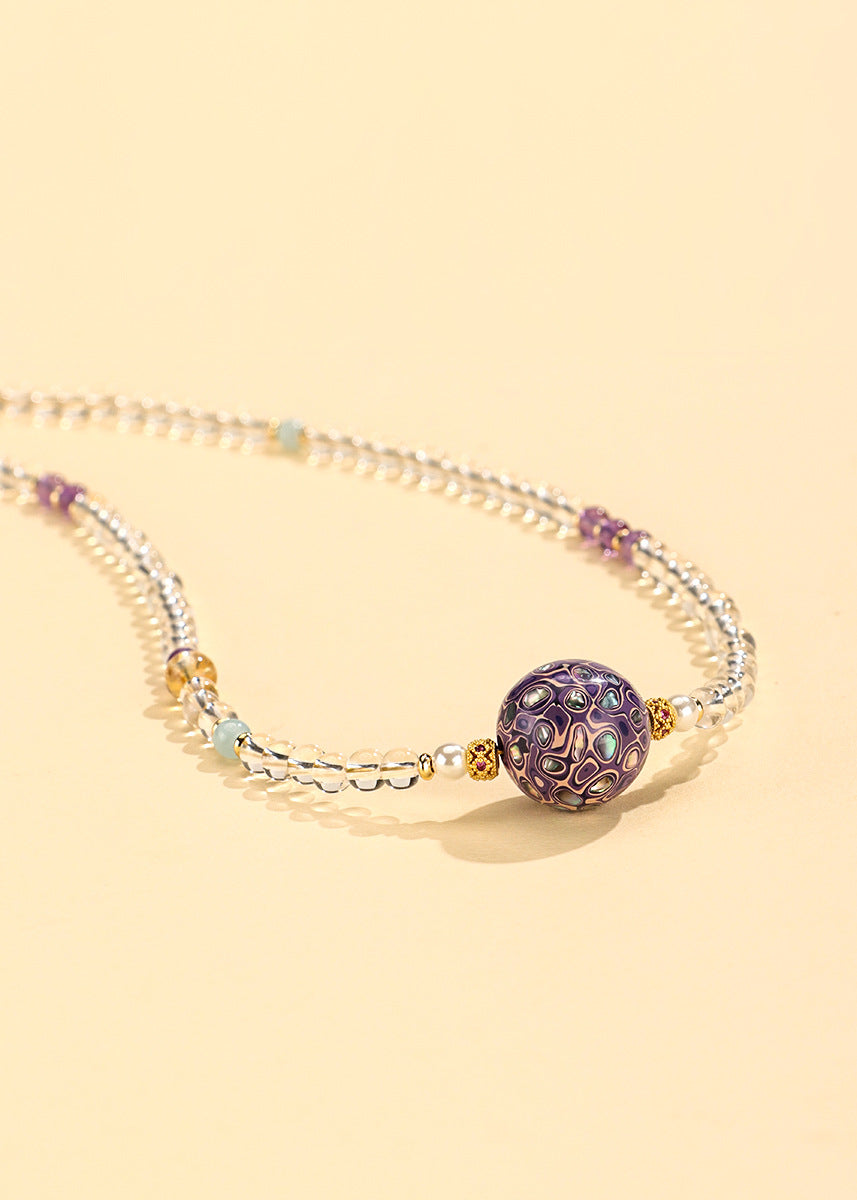 Pearl Crystal Pendant Necklace