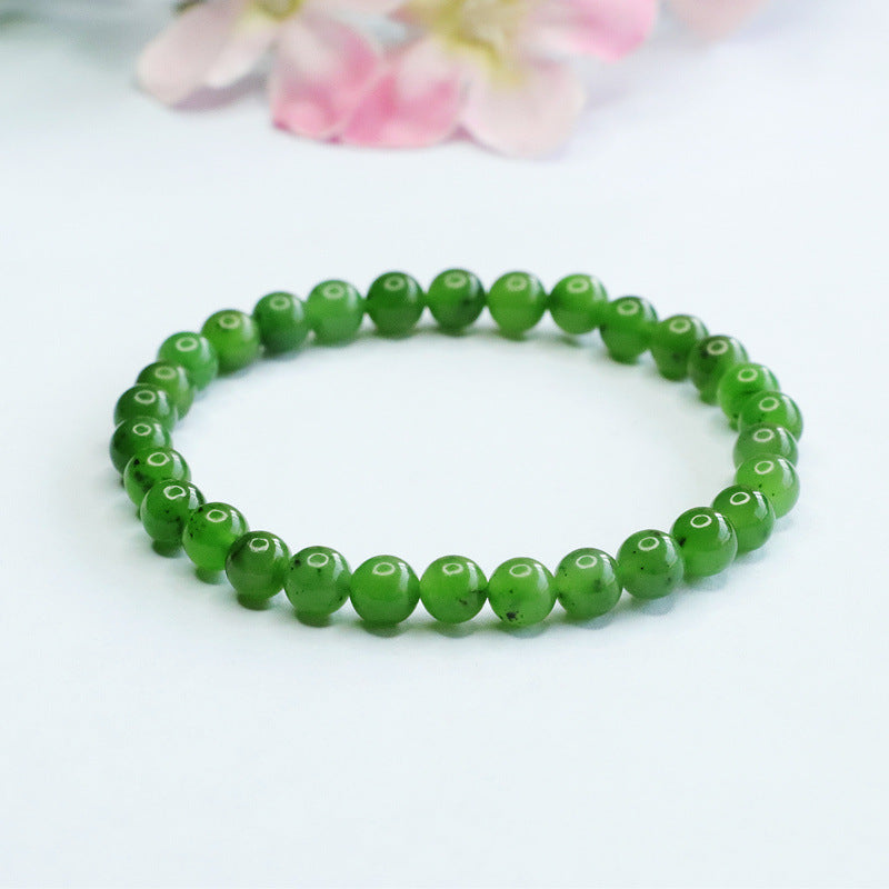 Fortune's Favor Sterling Silver Jade Bracelet