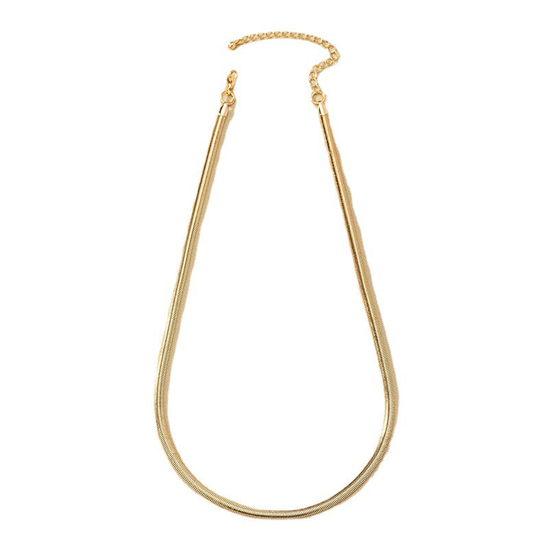 Snakeskin Charm Clavicle Chain Necklace - Vienna Verve Collection