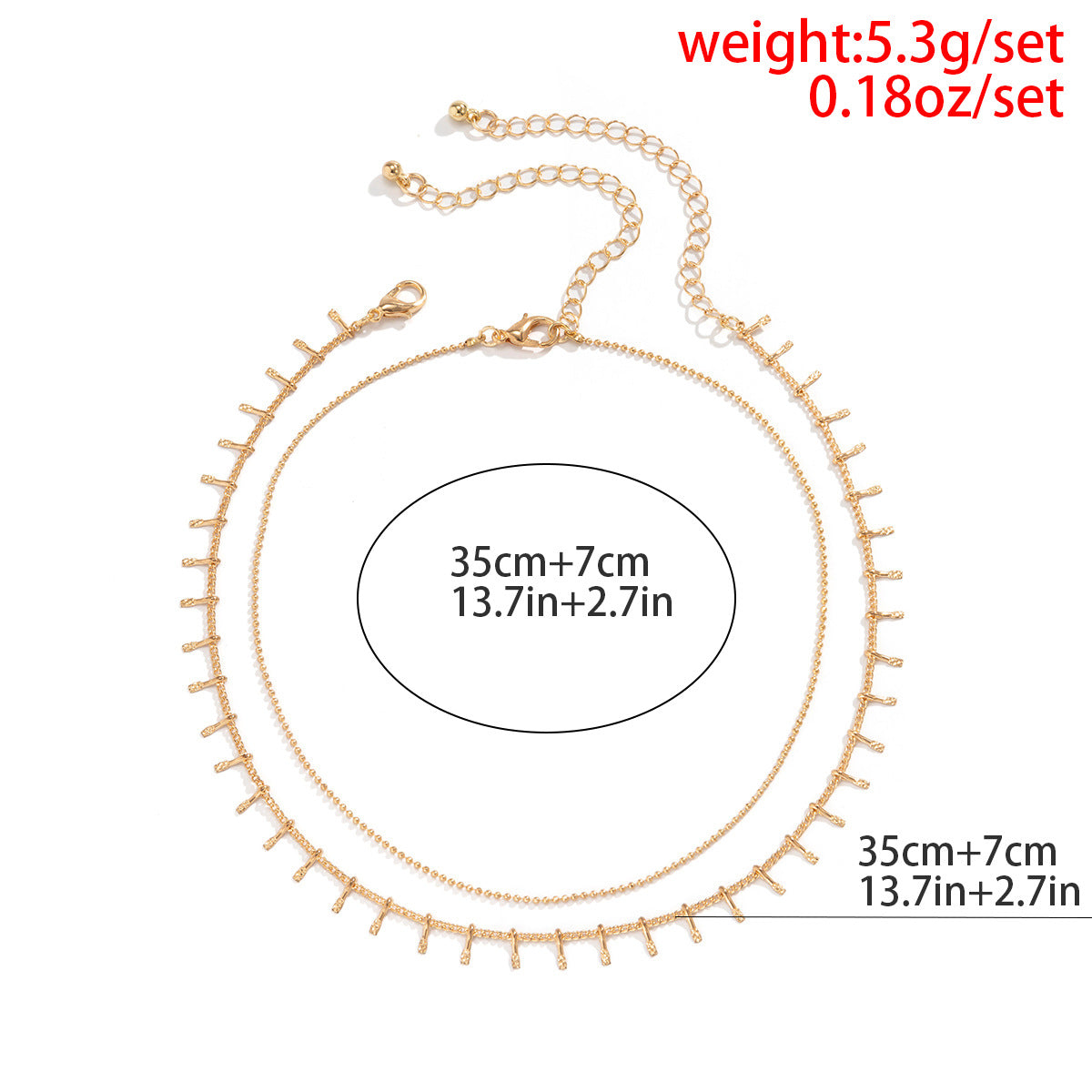 Planderful Vienna Verve Double Layer Fringed Necklace For Women Versatile Geometric Collarbone Statement Jewelry
