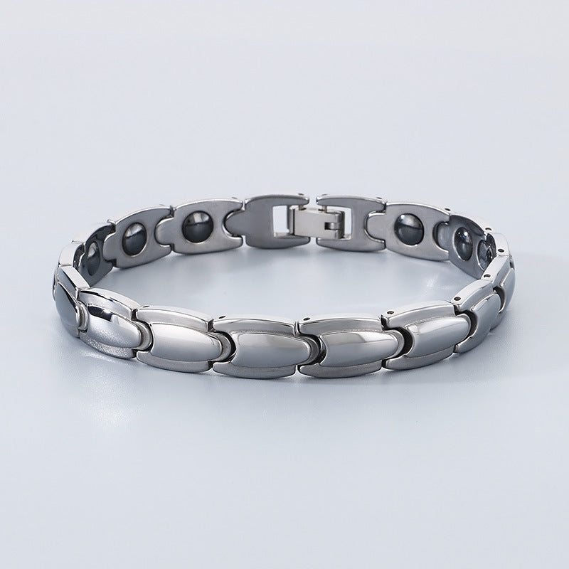 Removable Magnet Stone Bracelet For Men Tungsten Steel