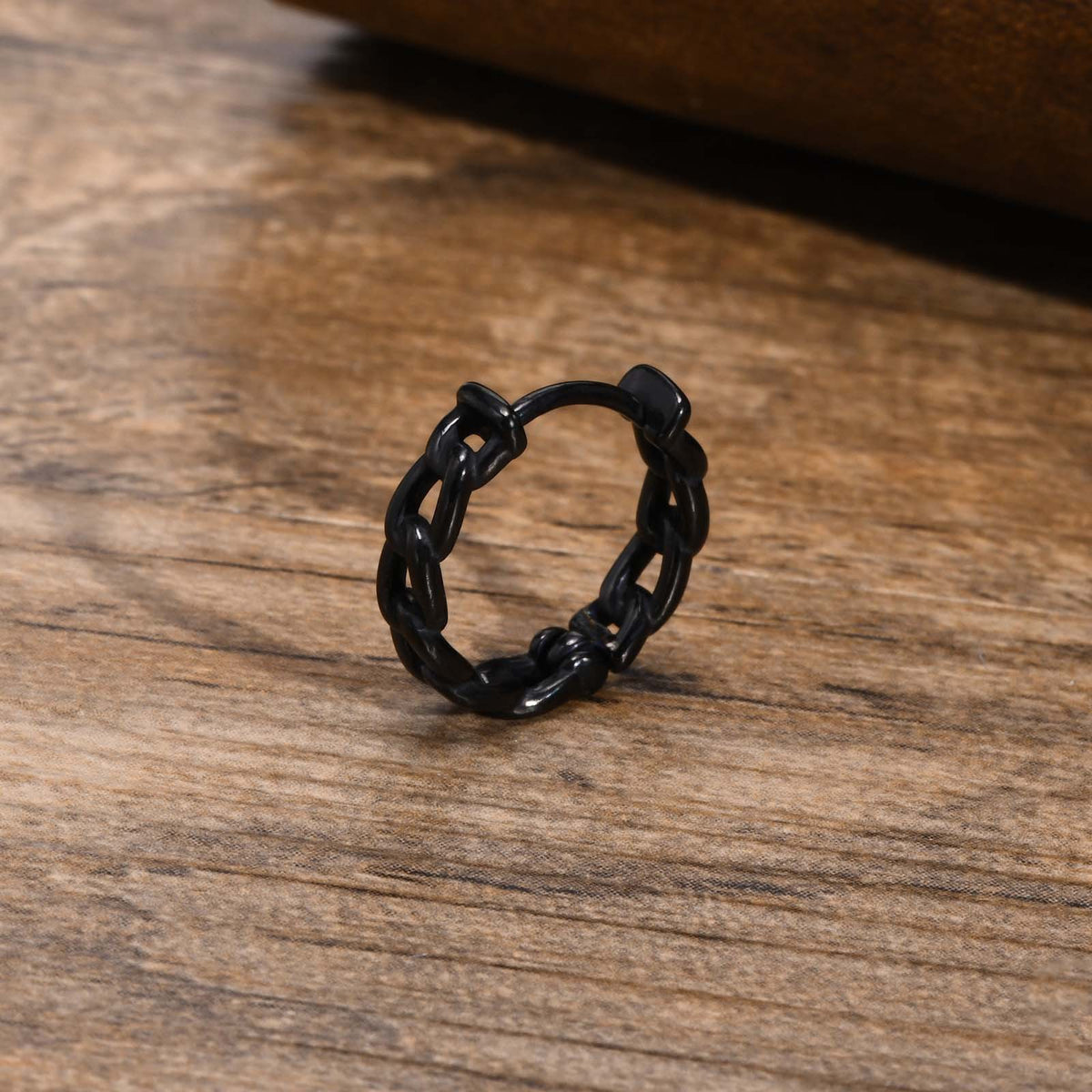 Stainless Steel Black Earrings