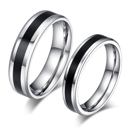 Titanium Steel Room Black – Couple Ring – Ring Couple