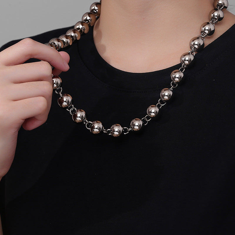 Steel Necklace - Statement Beaded For Men