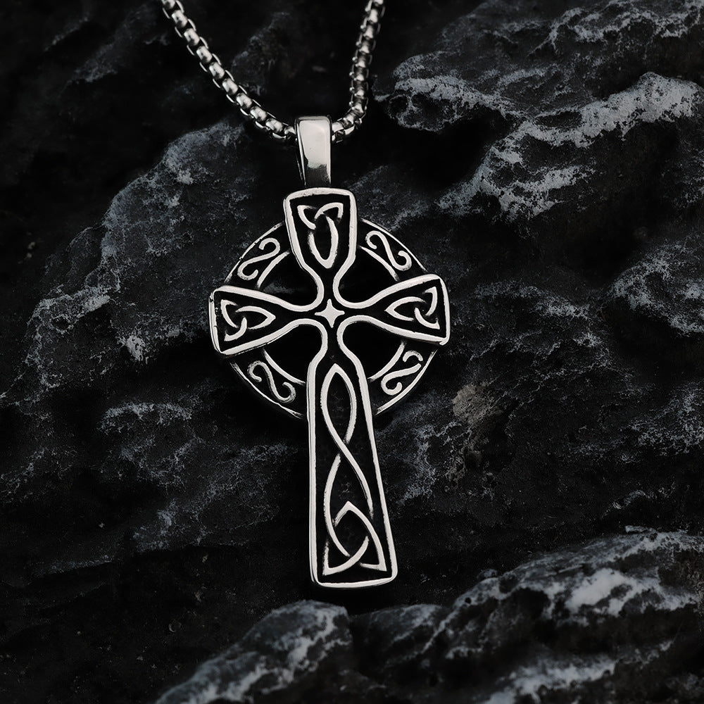 Nordic Vintage Stainless Steel Men's Viking Celtic Knot Pendant