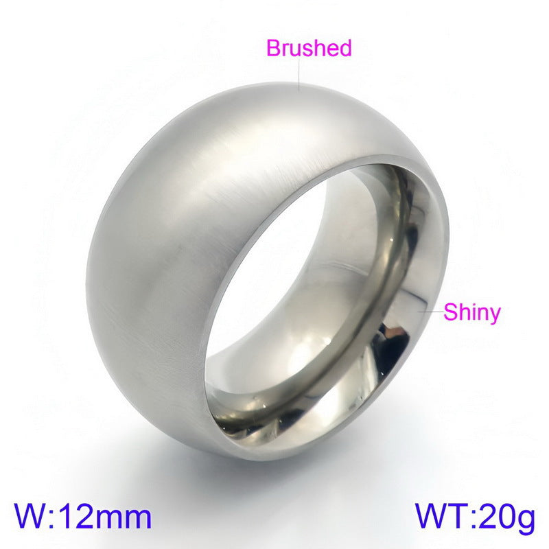 Inner Ring Polished Outer Arc Brushed Ring Multi-Specification Plain Ring Loach Back Ring