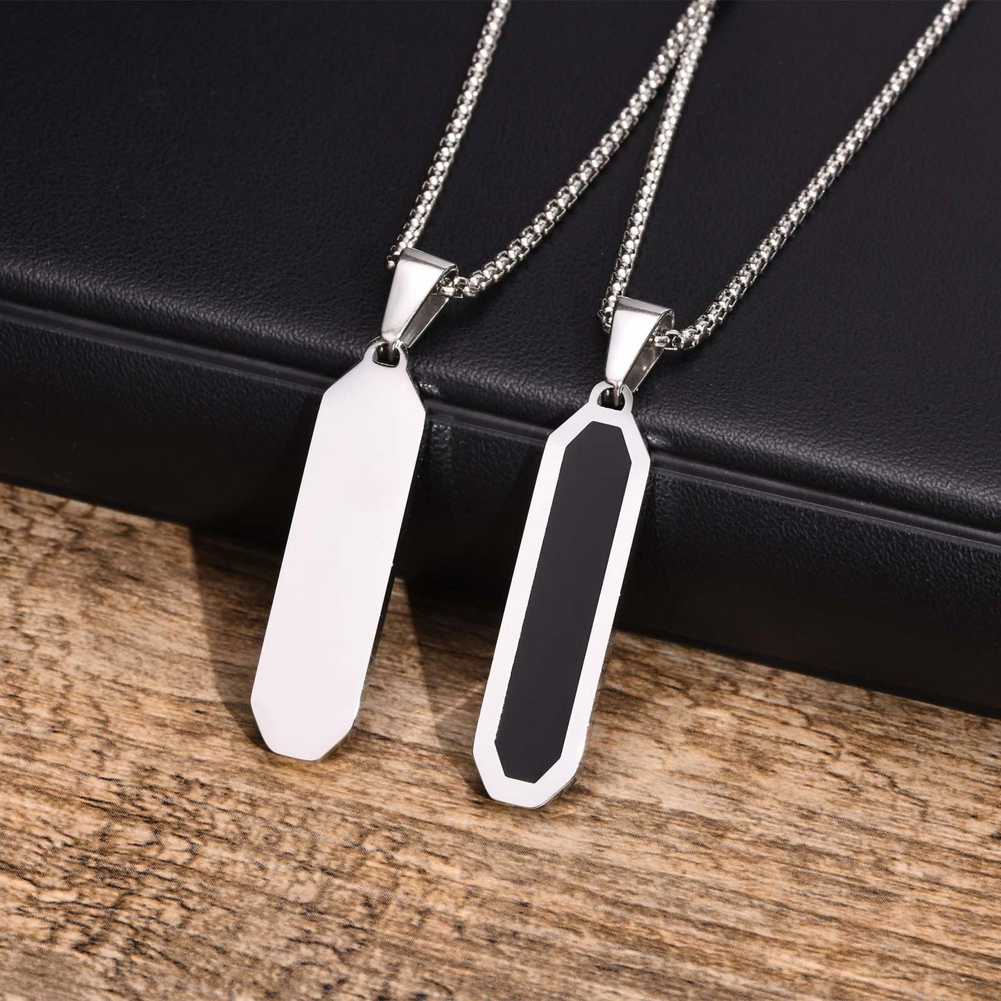 European And American Simple Personalized Geometric Necklace Steel For Men