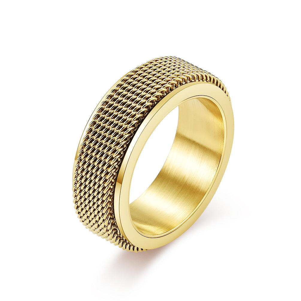 European and American Neutral Cold Wind Titanium Steel Ring