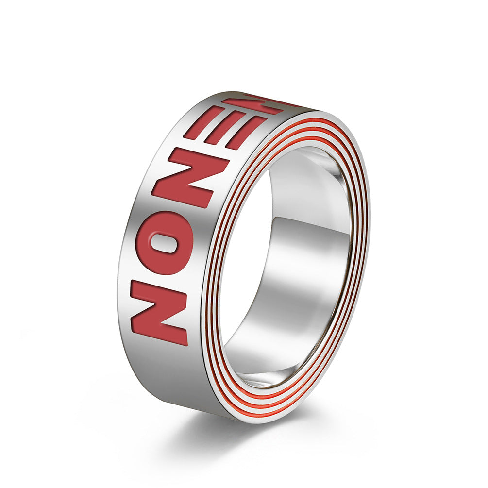 Hip Hop Hiphop High-Gloss Mirror Gold-Plated Ring for Men