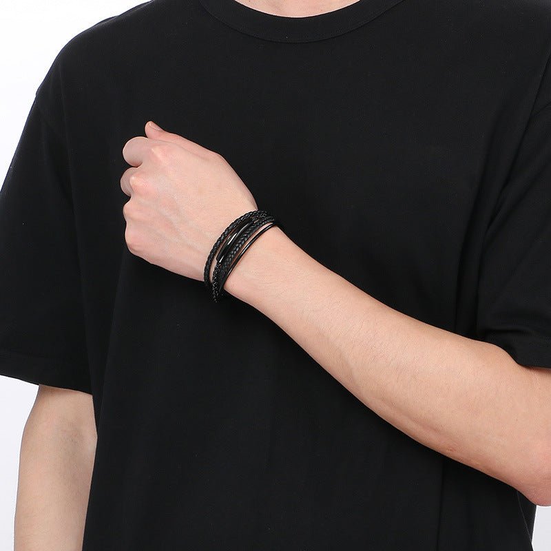 Planderful Mens Magnetic Buckle Bracelet Personalized