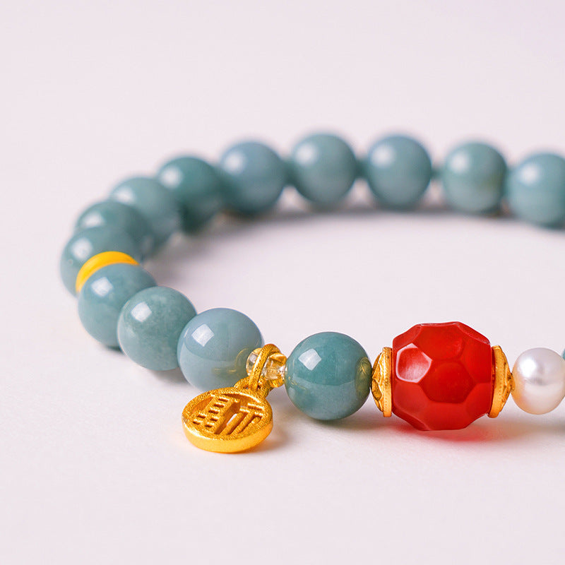 Freshwater Pearl Agate Jade Bracelet