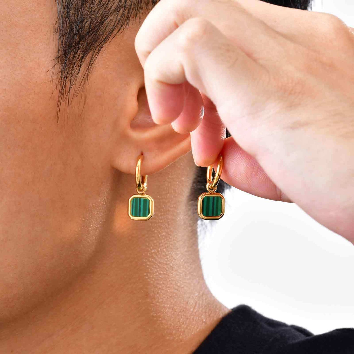 Planderful Stainless Steel Earrings Unisex Bold Tiger Eye