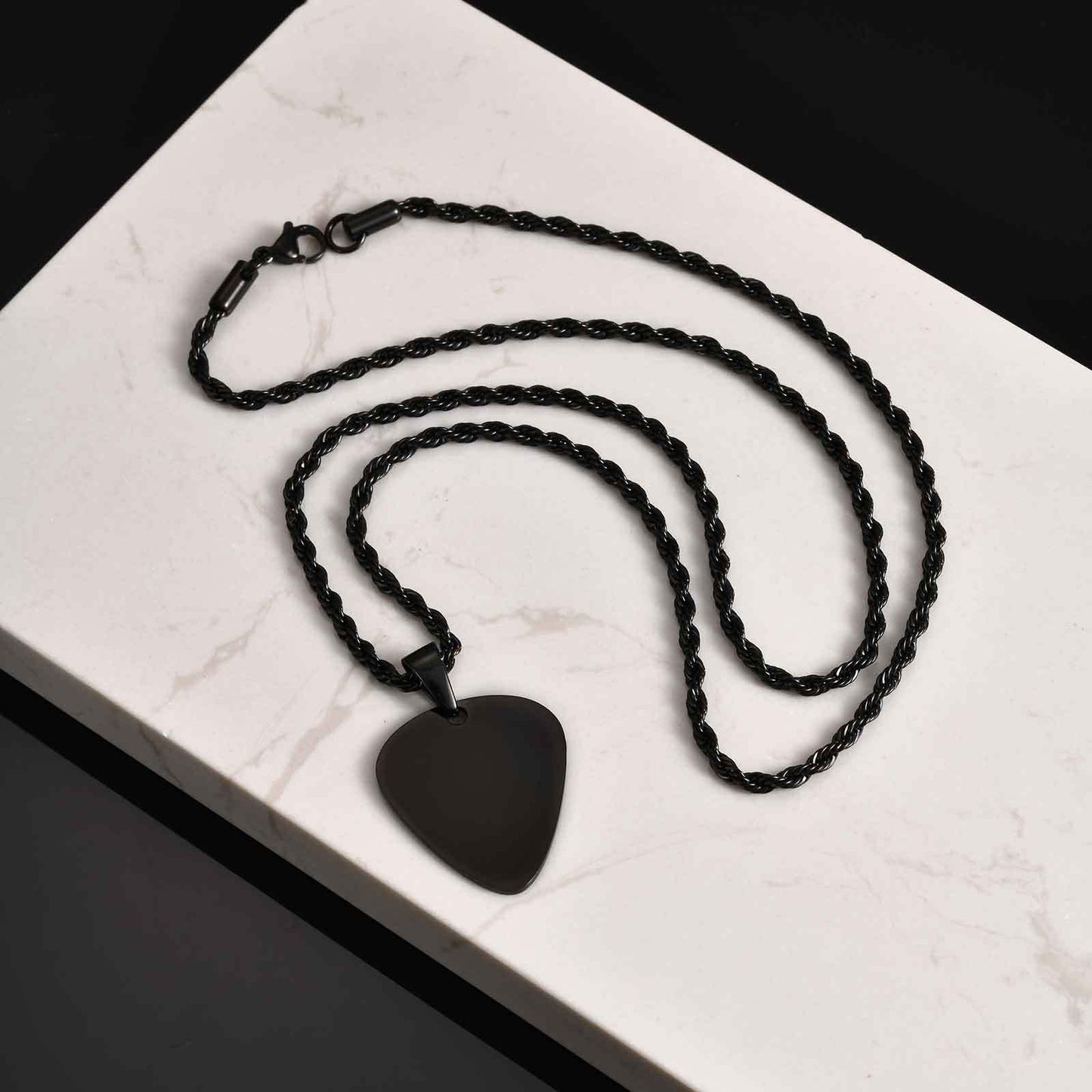 Planderful Shop Stainless Steel Guitar Pick Pendant For Men