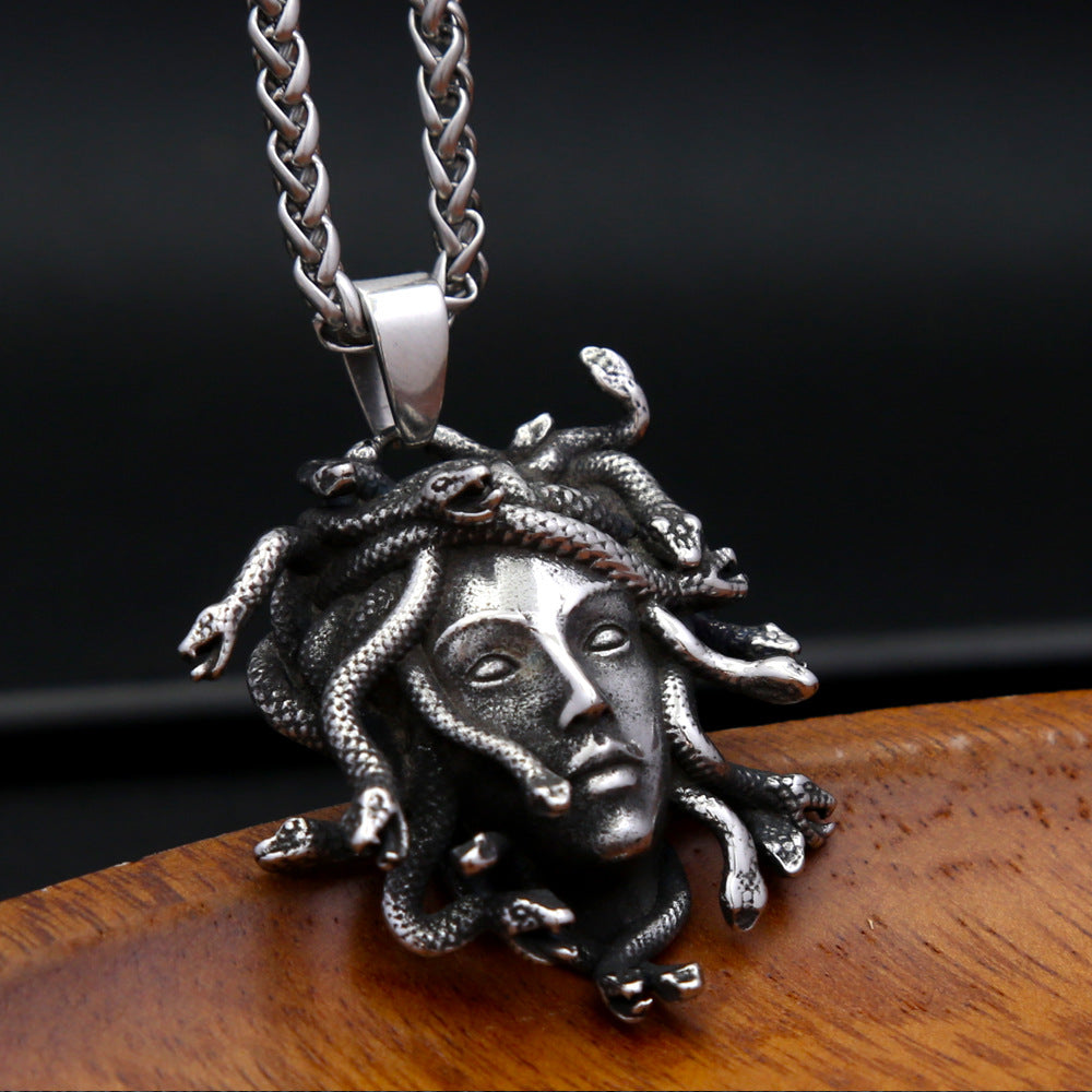 Punk Snake Stainless Steel Men's Pendant Necklace