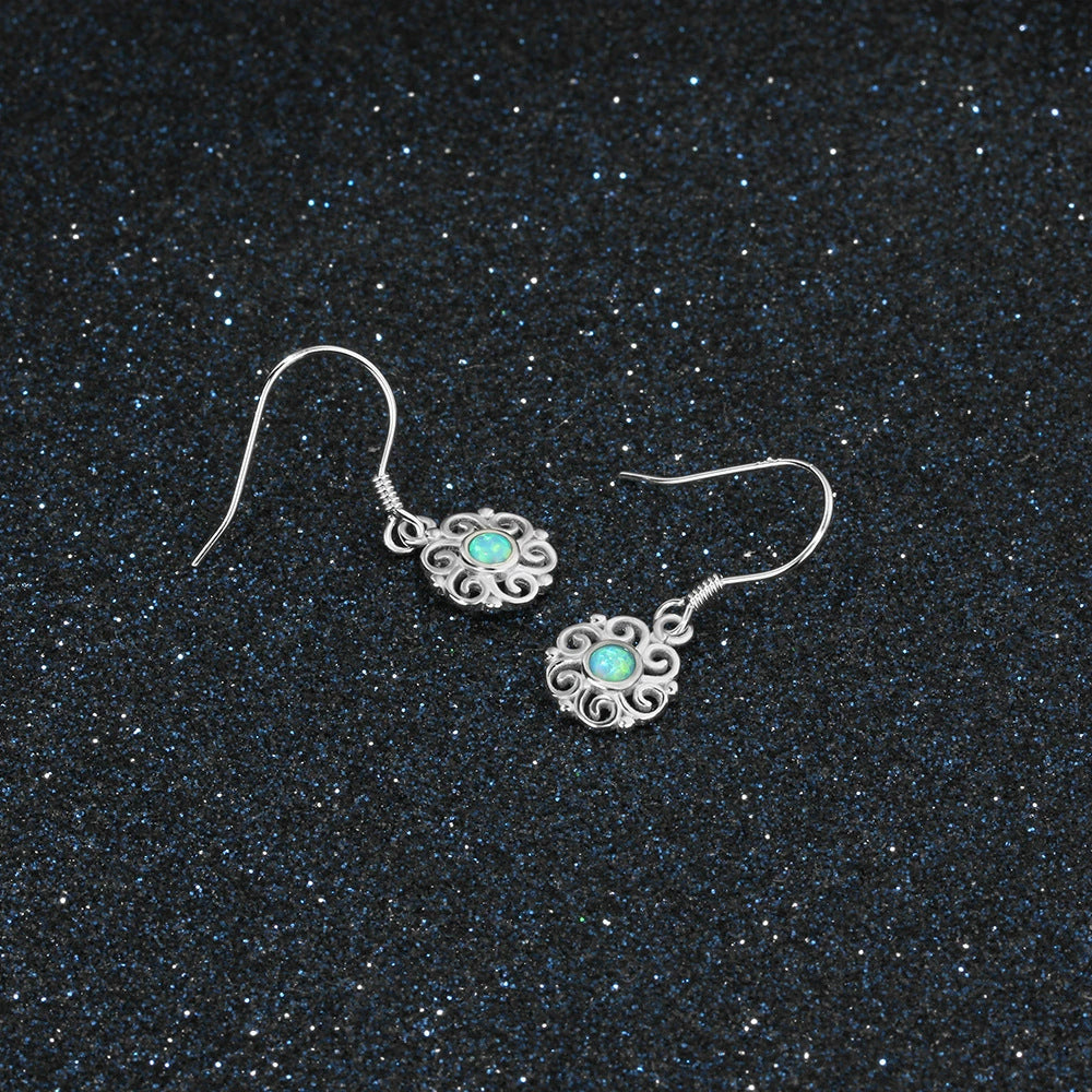 Planderful Jewelry Sterling Silver Opal Earrings
