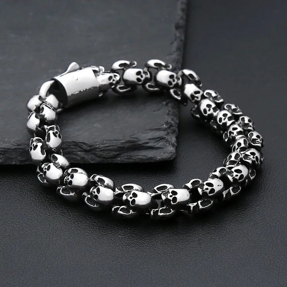 Vintage Skull Stainless Steel Men's Bracelet