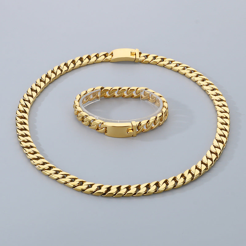 Hipster Dopamine Bracelet And 12mm Cuban Chain For Men