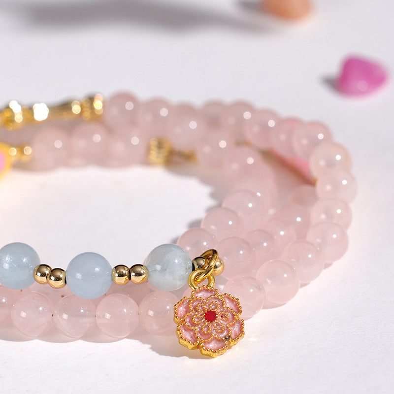 Planderful Fortune's Favor Bracelet – Elegant Aquamarine Crystal Design