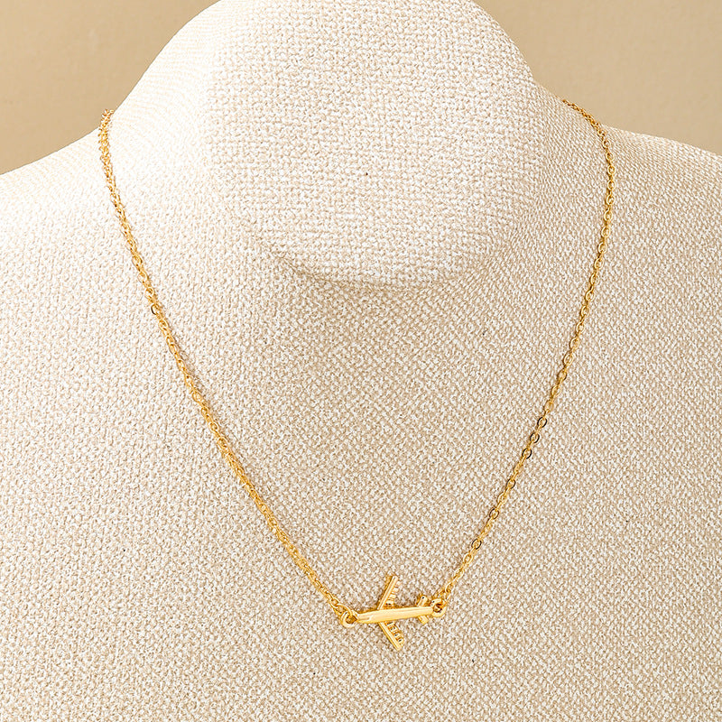 Planderful Vienna Verve Necklace – Cute Metal Gold Plane Pendant